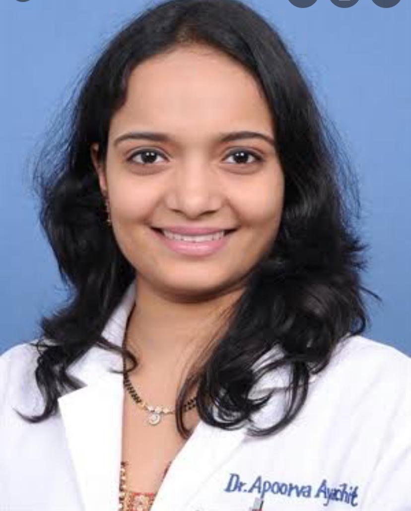 Dr Apoorva Ayachit. MS (Ophthal), DNB, FICO, FVRS (M M Joshi Eye Institute), FAICO
