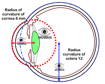 Curvature of cornea